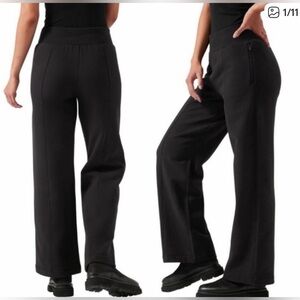 New Athleta Retroplush Straight Wide Leg Pants SZ Small Petite